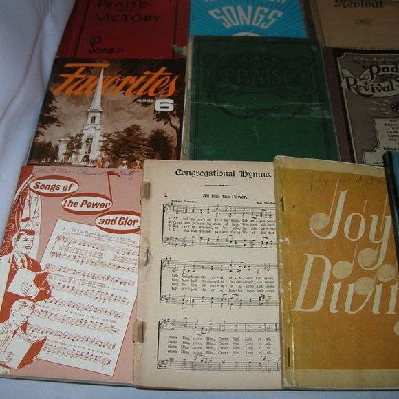 16 Vintage Antique CHURCH SONGS BOOKS HYMNAL Soft Cover Large Variety "OLD" G - Picture 1 of 6